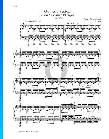Partition Moment Musical, Op. 16 No. 6