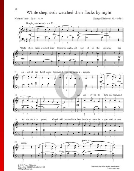 While Shepherds Watched Their Flocks