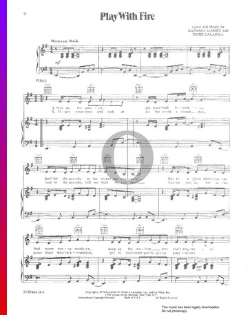 Play With Fire Sheet Music