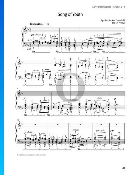 Song of Youth, Op. 45 No. 1
