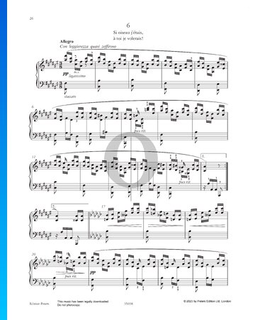 Etude in F-sharp Major: Si oiseau j’étais, à toi je volerais ! Partitura