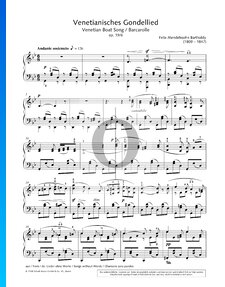 Canciones sin palabras, Canción de góndola, Op. 19. n.º 6