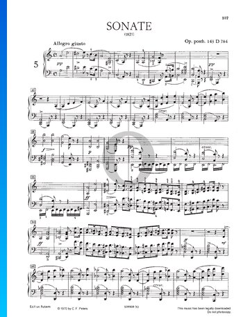 Piano Sonata in A Minor, Op. 143 No. 14, D. 784 Partitura