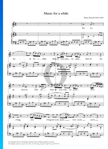 Music for a while Musik-Noten