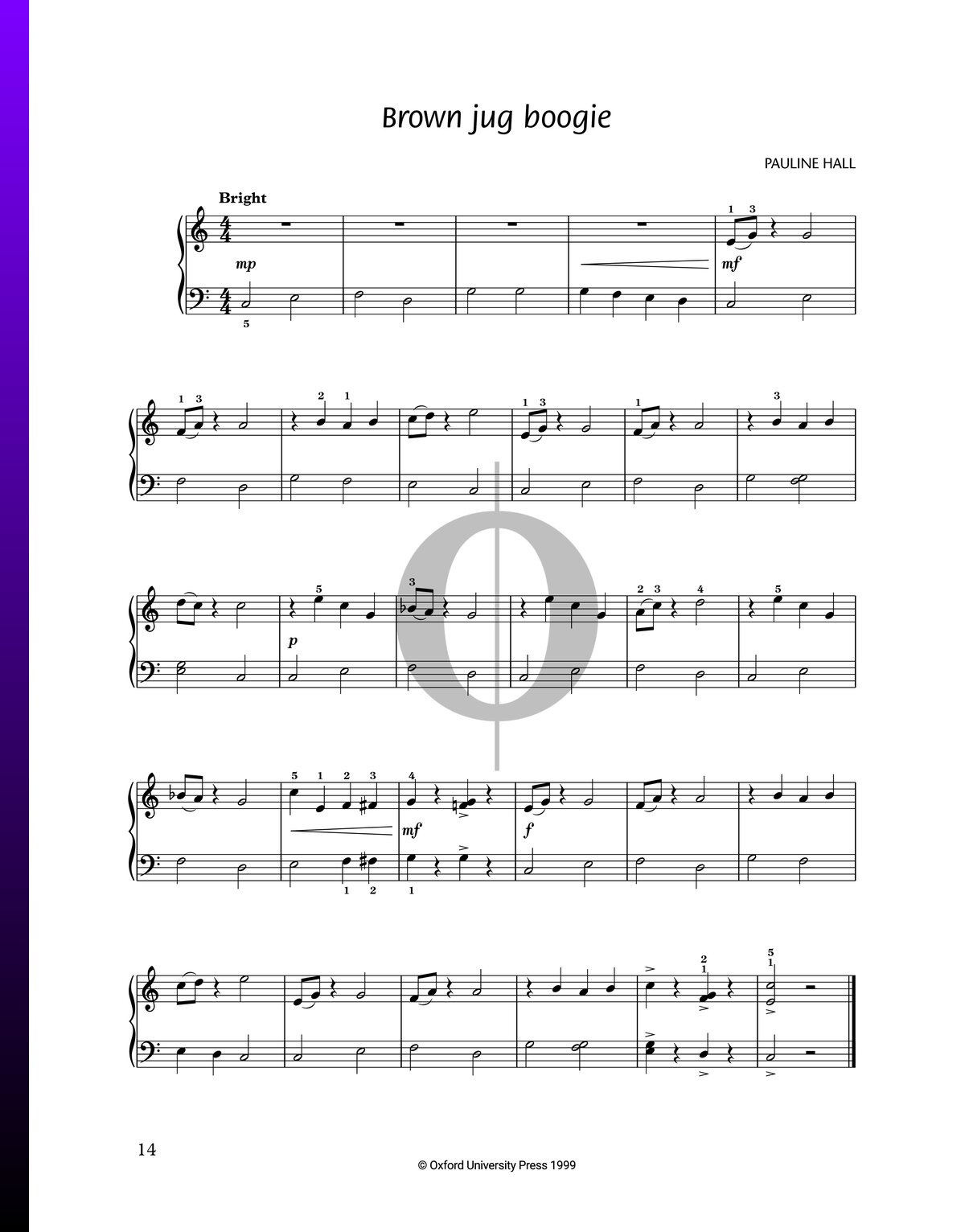 Brown jug boogie (Pauline Hall) Piano Sheet Music - OKTAV