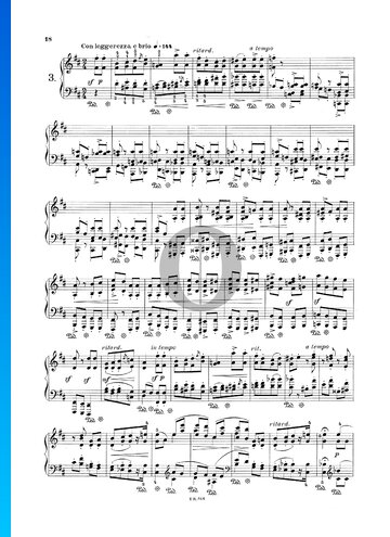Novellette in D-Dur, Op. 21 Nr. 3 Musik-Noten
