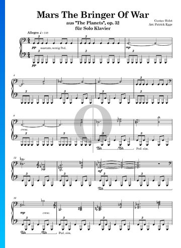 The Planets, Op. 32: 1. Mars, The Bringer Of War Sheet Music