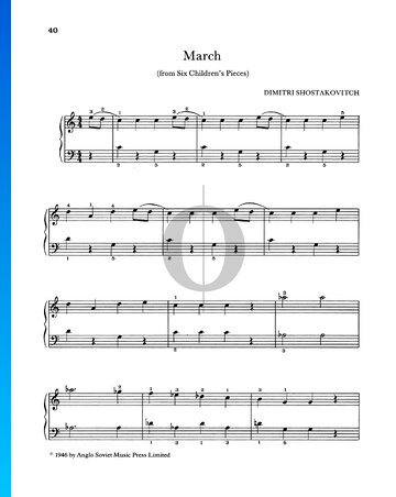 Kinderalbum für Klavier, Op. 69: Nr. 1 Marsch Sheet Music