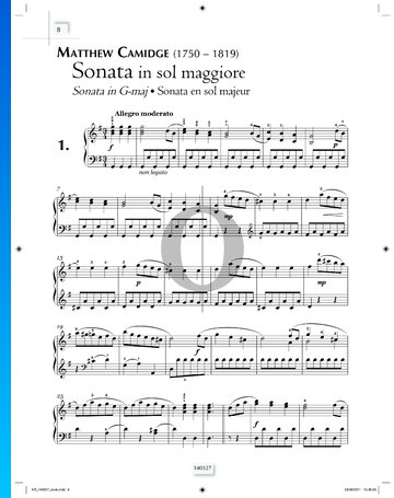 Sonate in G-Dur Musik-Noten
