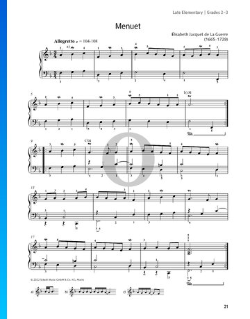 Suite No. 4 in F Major: 8. Menuet Sheet Music