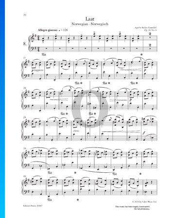 Norwegian, Op. 39 No. 8 Musik-Noten