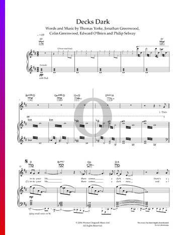 Decks Dark Sheet Music