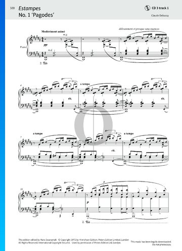 Estampes: No. 1 Pagodes Sheet Music