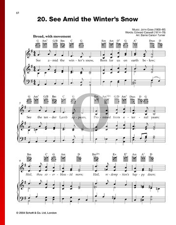 See Amid The Winter’s Snow Sheet Music