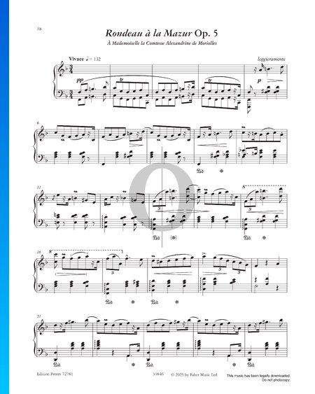 Rondeau à la Mazur, Op. 5
