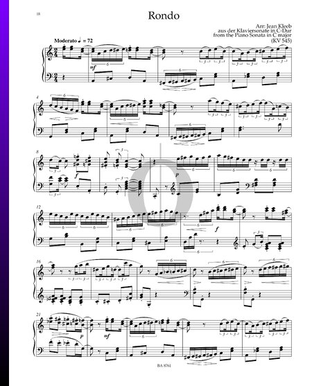 Piano Sonata No. 16 C Major, KV 545
