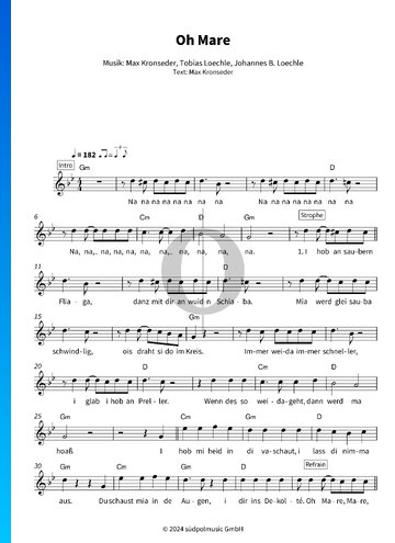 Oh Mare Sheet Music