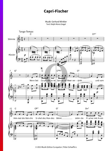 Capri-Fischer Musik-Noten