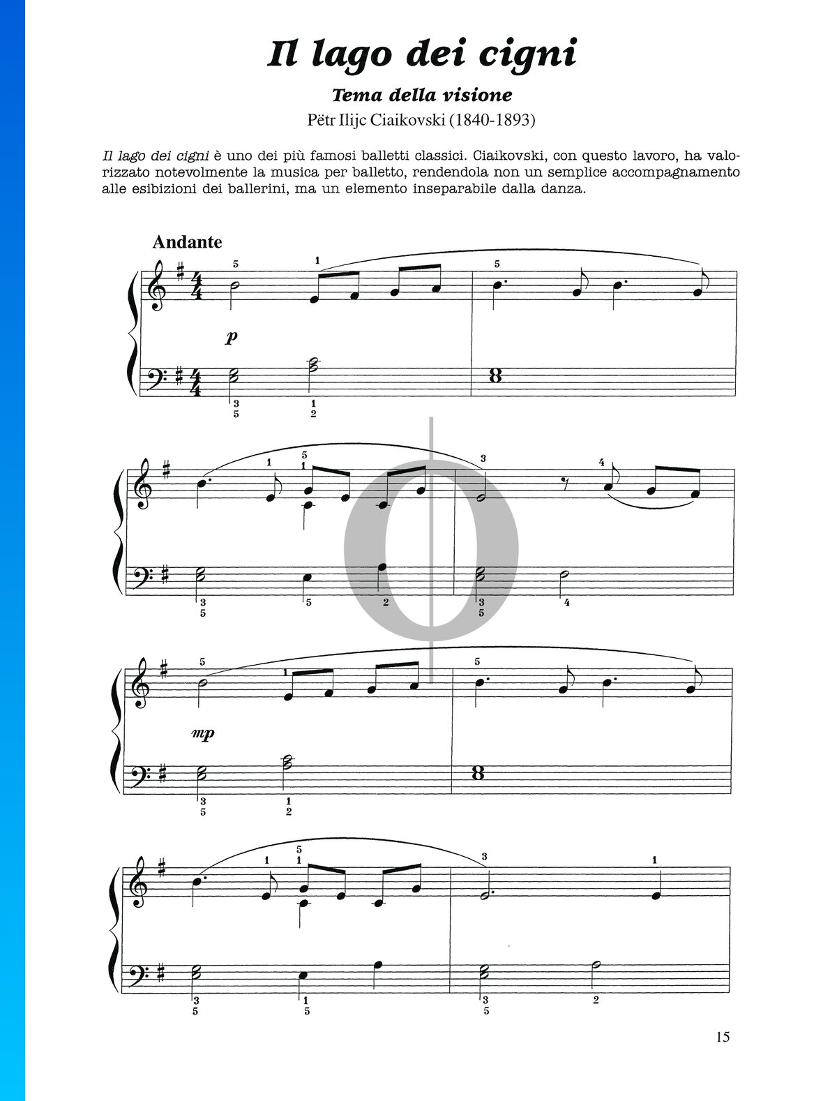 "Schwanensee (Suite), Op. 20a, TH. 219 I. Swan Theme" leichte Noten