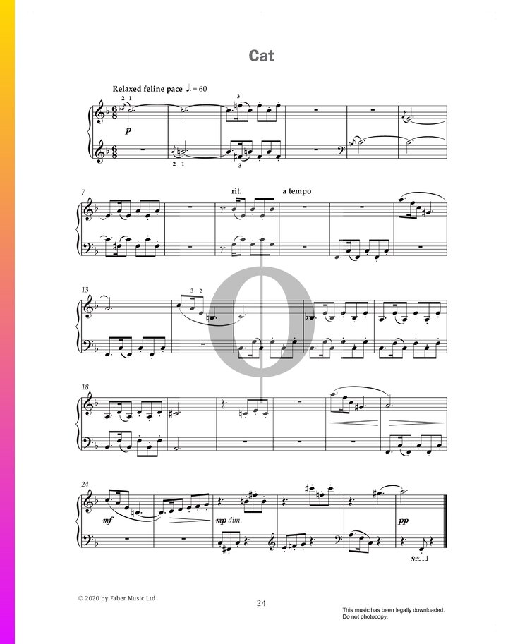 Cat (Paul Harris) Piano Sheet Music - OKTAV