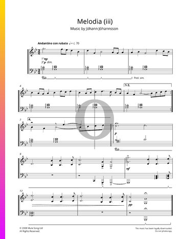 Melodia (iii) Musik-Noten