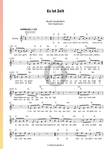 Es ist Zeit Sheet Music