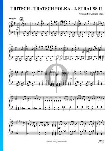 Tritsch-Trasch Polka, Op. 214 Musik-Noten