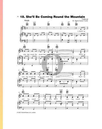She’ll Be Coming Round the Mountain Partitura