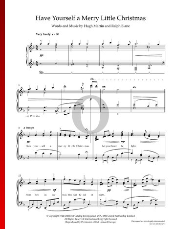 Have Yourself A Merry Little Christmas Sheet Music