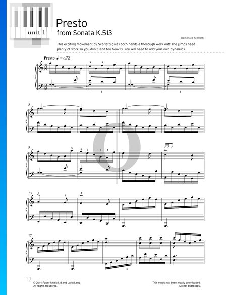 Sonata in C Major, K. 513: Presto
