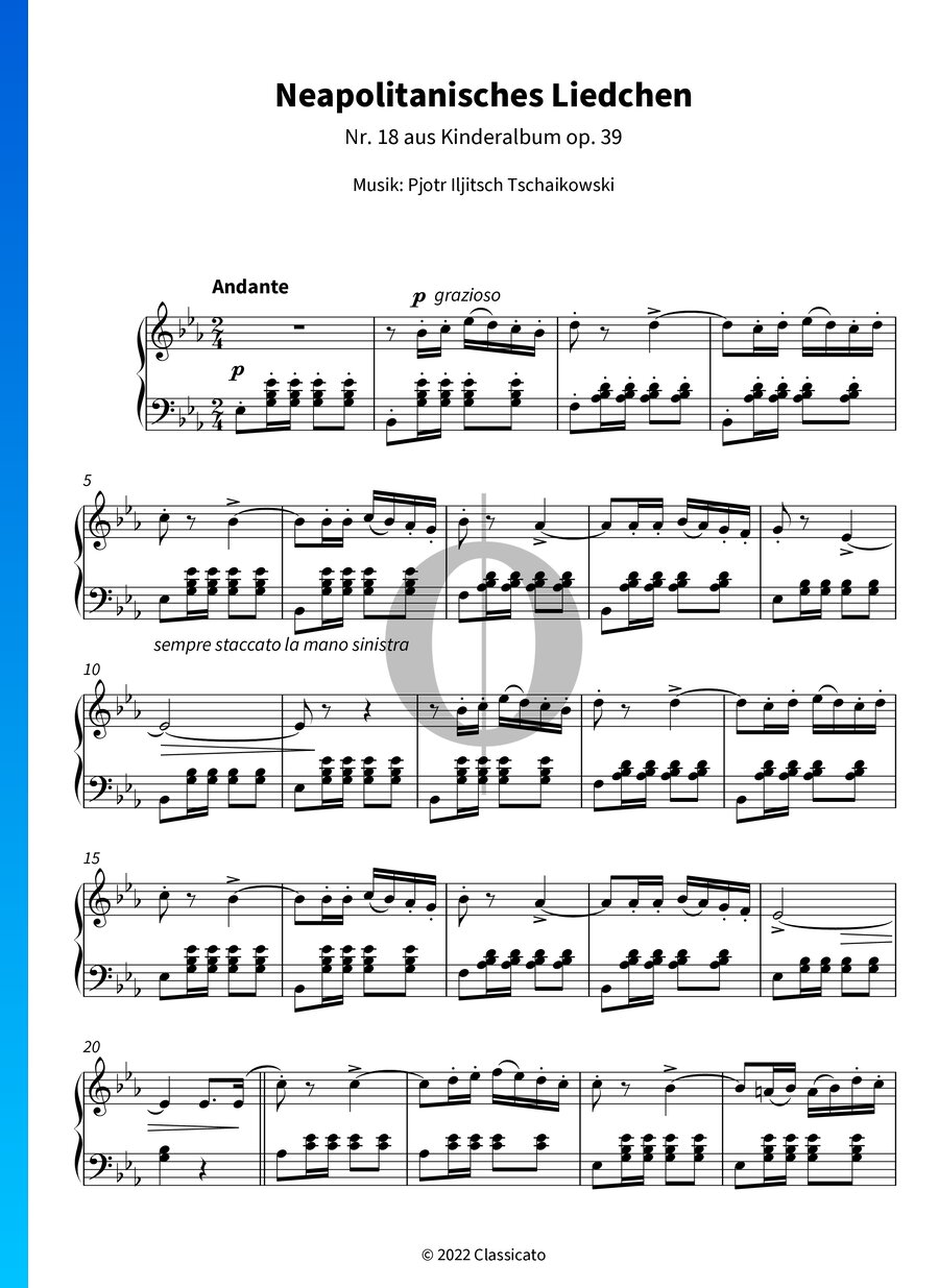 Children's Album, Op. 39: No. 18 Neapolitan Song (Pjotr Iljitsch ...