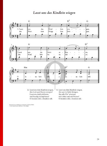 Partition Lasst uns das Kindlein wiegen