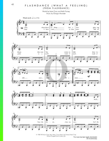 Flashdance (What A Feeling) Sheet Music