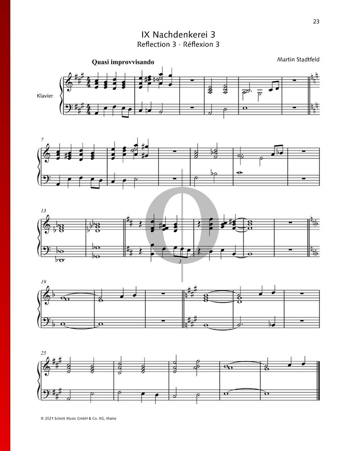 Reflection 3 (Martin Stadtfeld) Piano Sheet Music - OKTAV