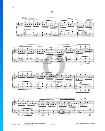 Etude in F Major: Jeunesse d’amour, plaisir céleste, ah tu t’enfuis! 9a Sheet Music