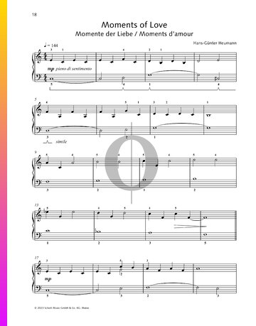 Moments of Love Sheet Music