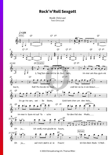 Rock'n'Roll Sexgott Sheet Music