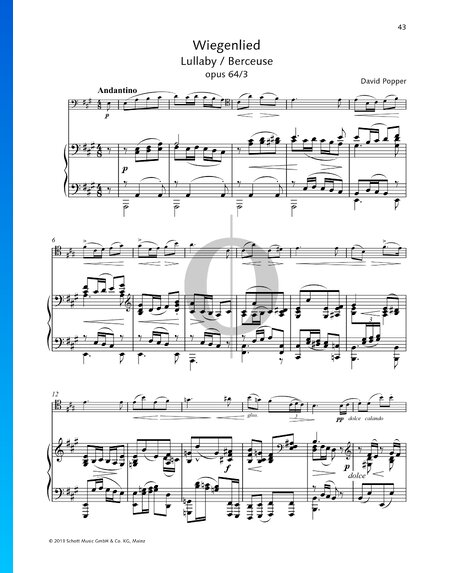 Wiegenlied, Op. 64 Nr. 3