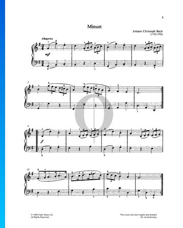 Minuet in G Major Sheet Music