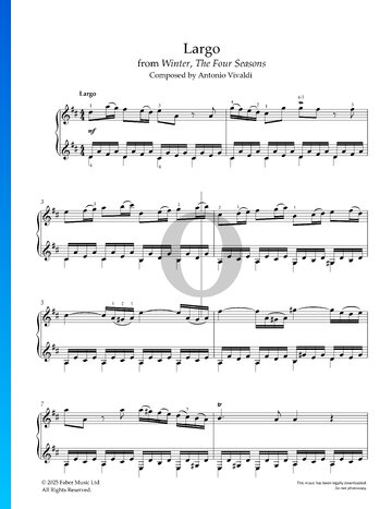 L’Inverno – Winter, Op. 8, RV 297: 2. Largo Sheet Music