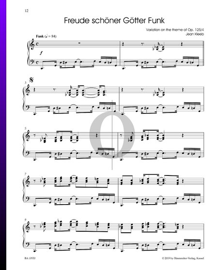 Freude schöner Götter Funk (Variation on the Theme of op. 125/4)