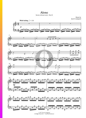 Alone (Jacob's Piano) Partitura
