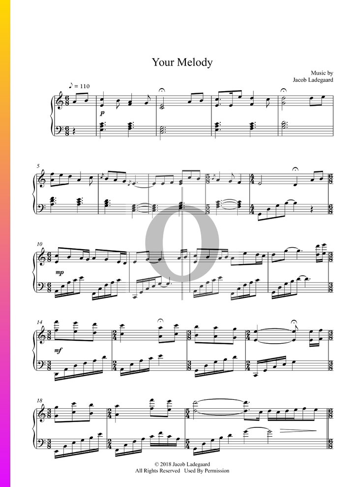 Your Melody (Jacob's Piano) Piano Sheet Music - OKTAV