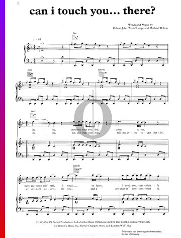 Can I Touch You... There? Partitura