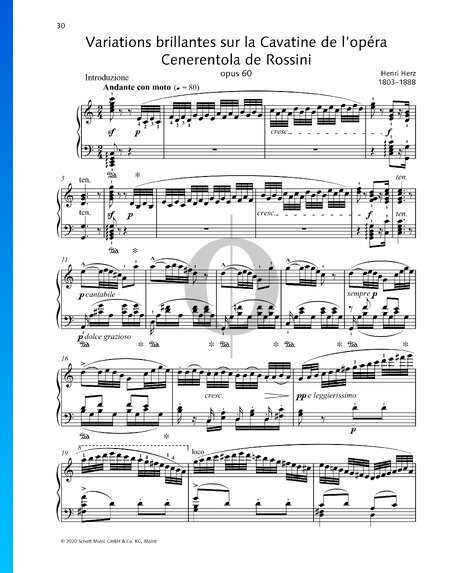 Variations brillantes sur la Cavatine de l’opéra "Cenerentola" de Rossini, Op. 60