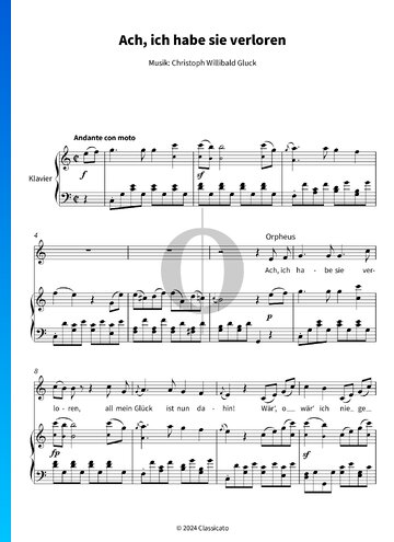 Ach, ich habe sie verloren Sheet Music