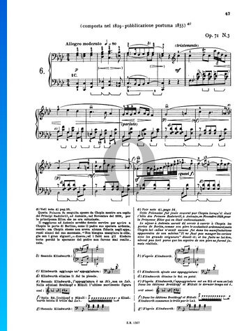 Polonaise In F Minor, Op. 71 No. 3 Spartito