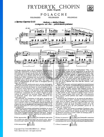 Polonaise In A-flat Major, B. 5 (Op. Posth) Partitura