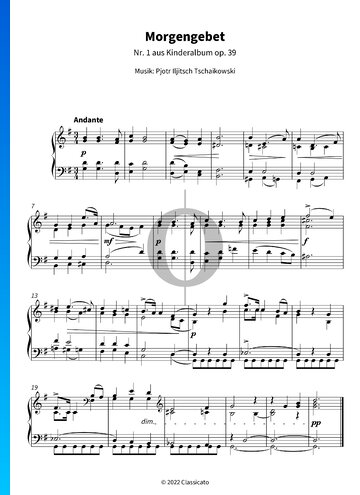 Children's Album, Op. 39 No. 1: Morgengebet Sheet Music