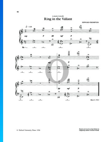 Ring in the Valiant Sheet Music